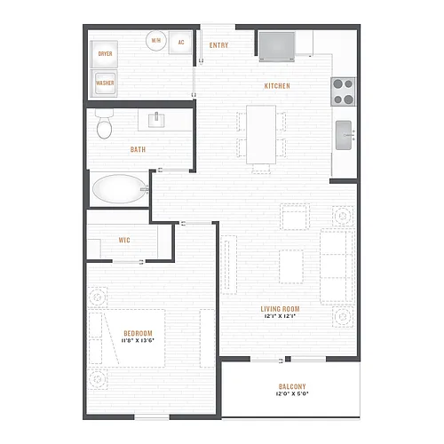 Floor plan A1 - 1X1
