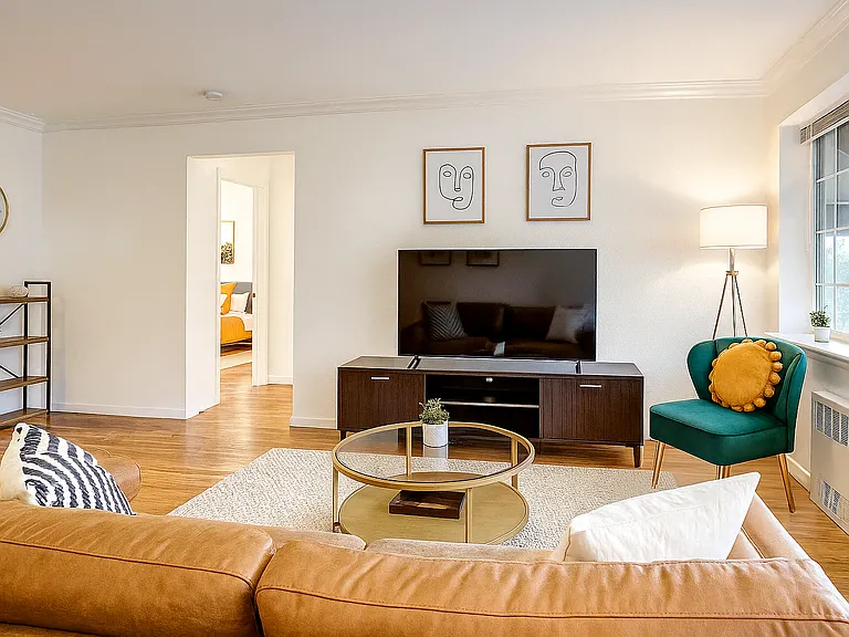 Bright and stylish living room with a modern aesthetic look