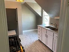 Kitchen features breakfast nook