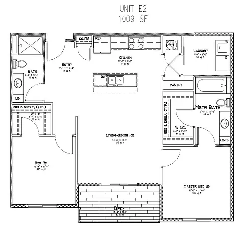 Floor plan AC Unit E2 - 2 I 2