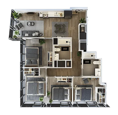 Floor plan 4 Bed/2 Bath