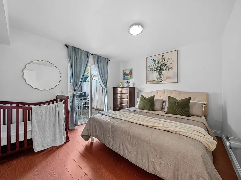 You and your baby will get plenty of sunshine in the master bedroom