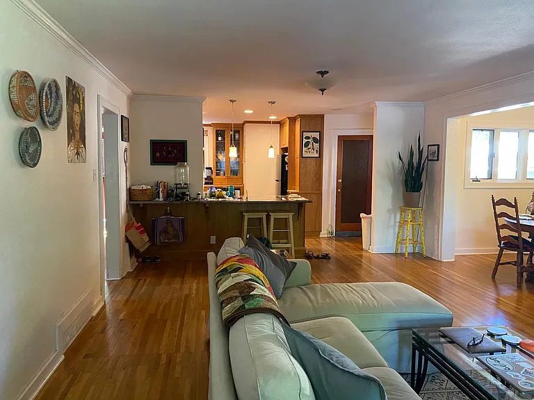April 2025- looking from the front door to the kitchen