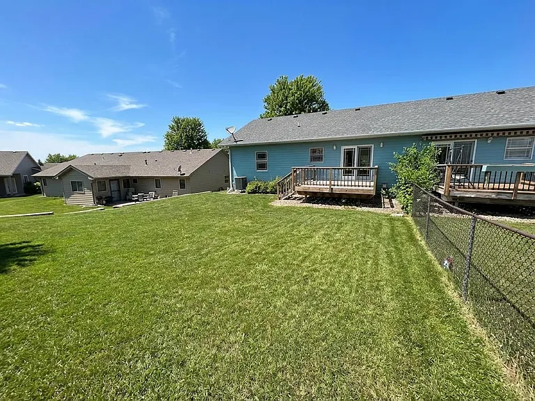 backyard of twin home