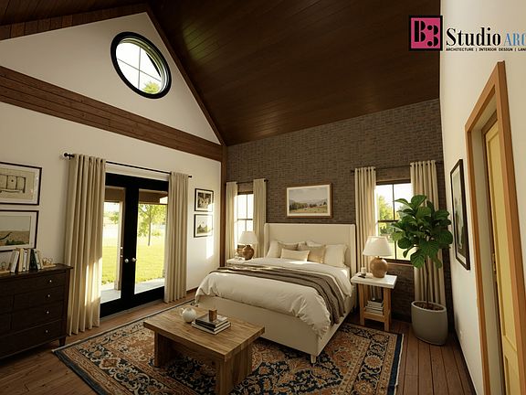 Owners retreat 12ft vaulted ceilings