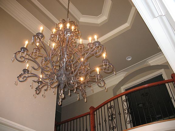Entryway bronze chandelier