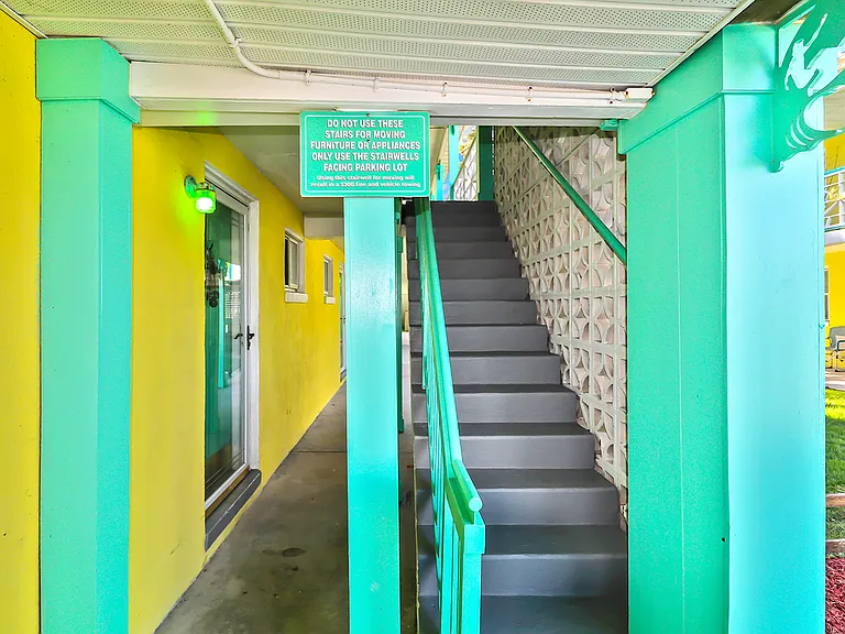 Exterior breezeways at Surfrider