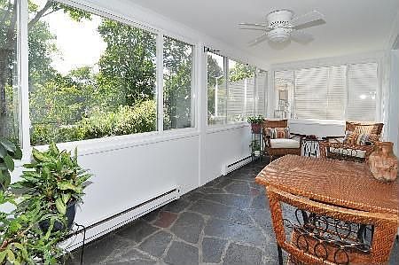Stone floor 4 season sunroom