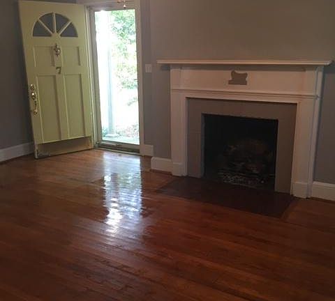 Living room with gas logs