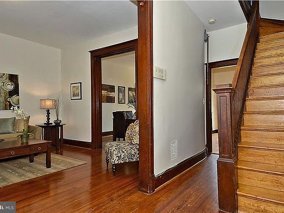 Front hall and living room.