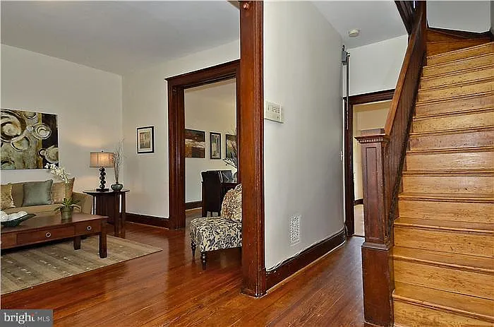 Front hall and living room.