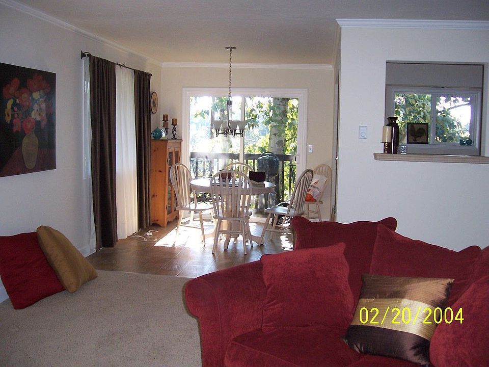 view from living room to kitchen/dining area