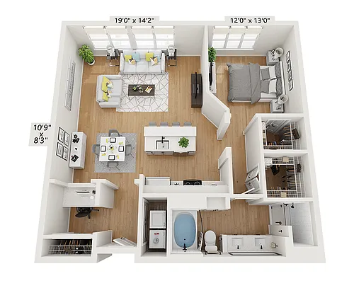 Floor plan Plan D (A1D)