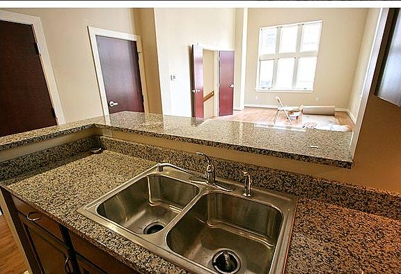 Granite counters in kitchen