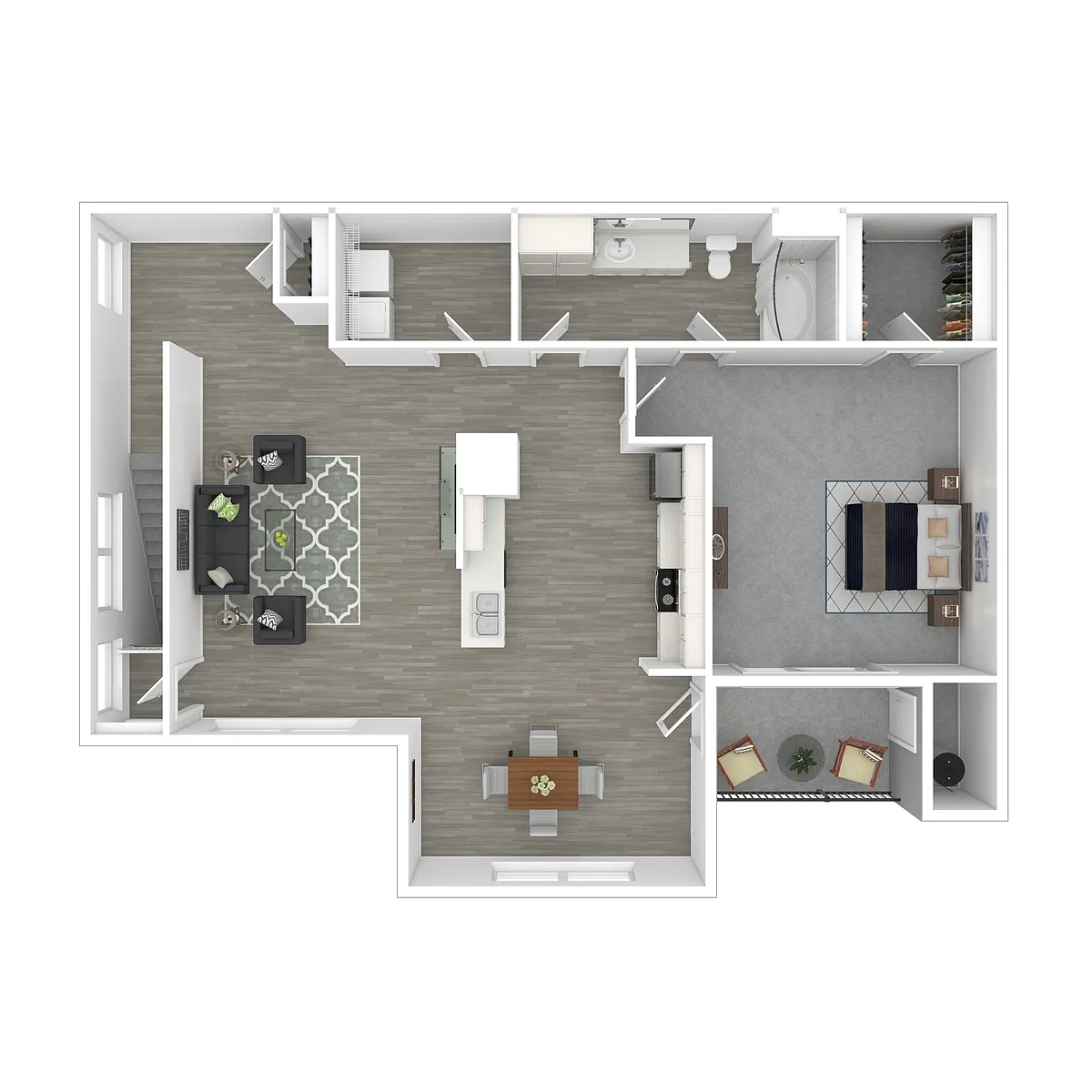 Floor plan 1x1up