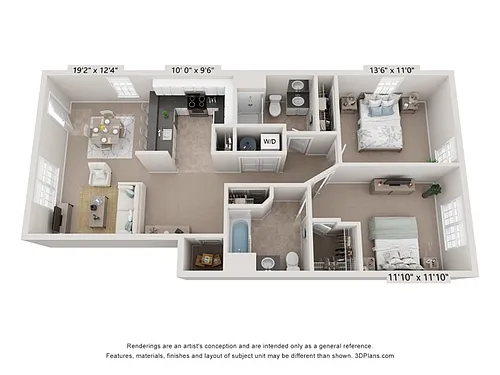 Floor plan Greystone II Flat