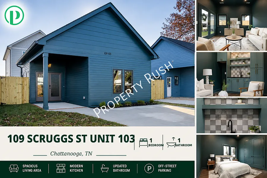109 Scruggs St. - #103 - Stunning 1 bed/1 bath rental home in downtown Chattanooga! $1,250/mo. — Photo 1