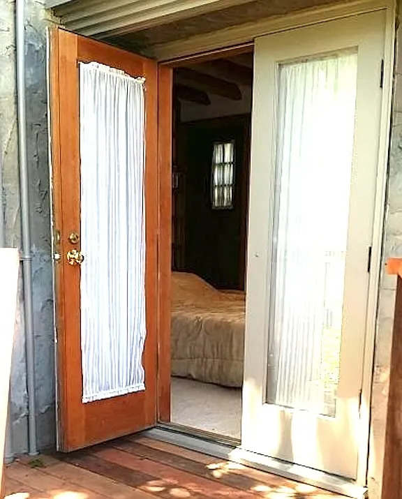 Double French doors welcome you home and brings the outside into your home.