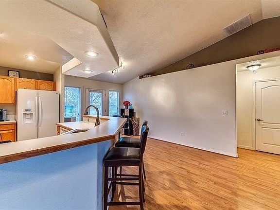 Kitchen looking toward backyard