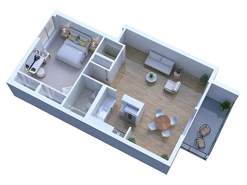 Floor plan 1 Bedroom