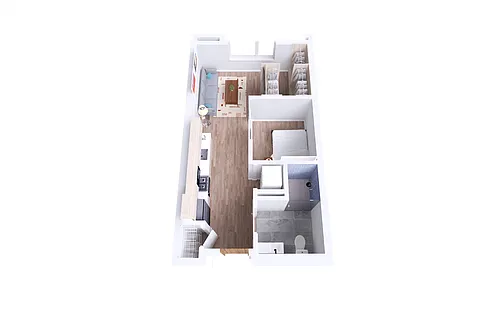 Floor plan Expandable 1 Bedroom