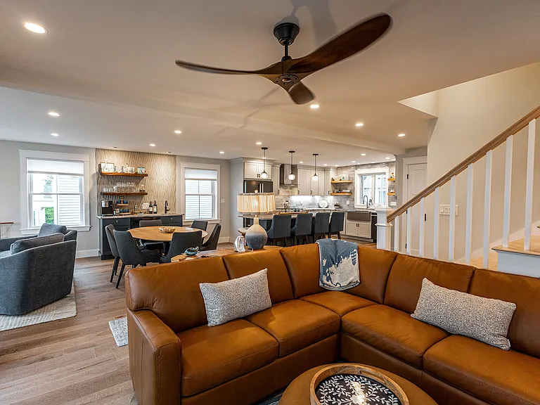Open Concept Living, Dining, and Kitchen Area