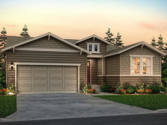 The Refuge, a single-family ranch style home shown in Exterior Design B.