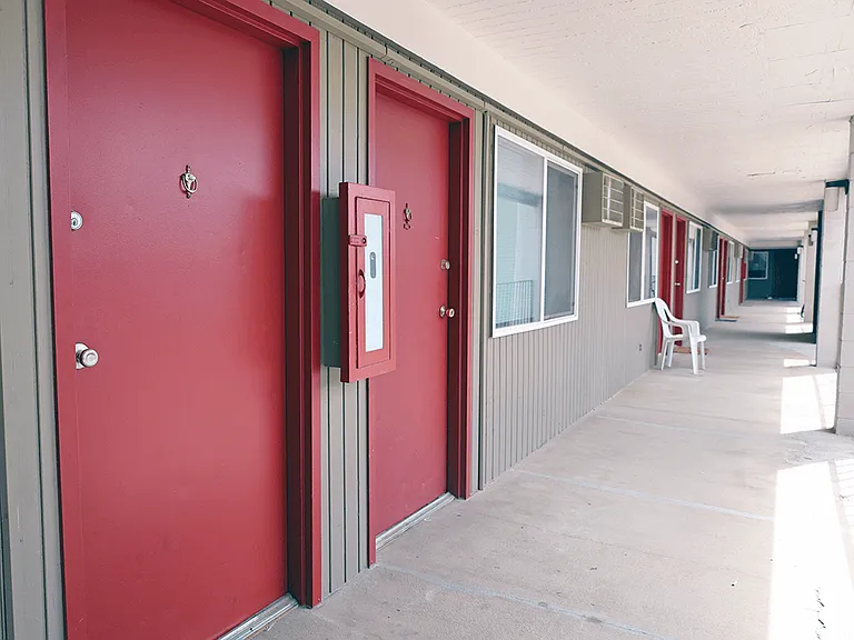 Maroon Doors