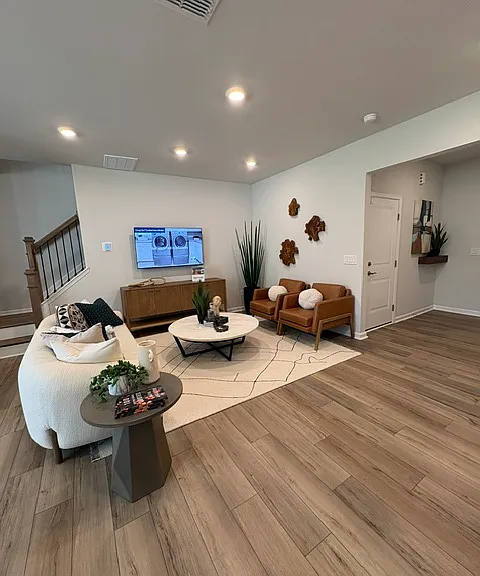 Open living area--please note all furniture and decor will be removed