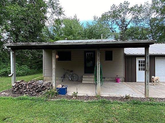 House with porch from back