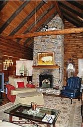 Great Room boasting majestic fireplace