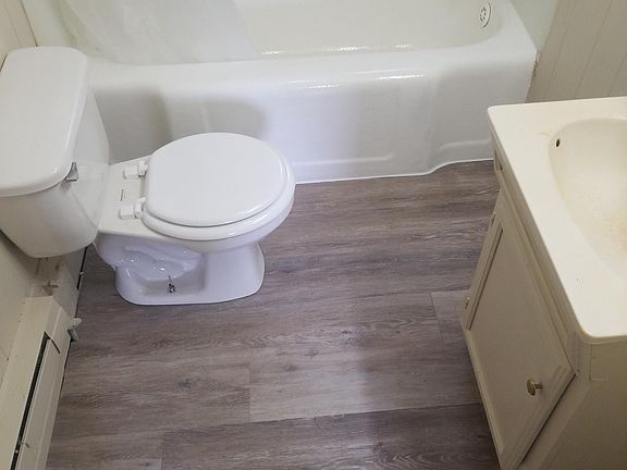 New vinyl plank on floor