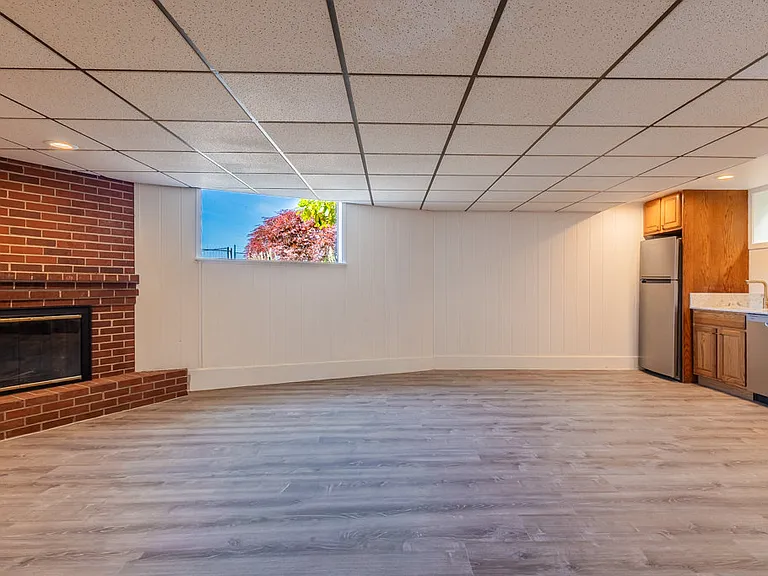 open concept living and dining with Puget Sound views