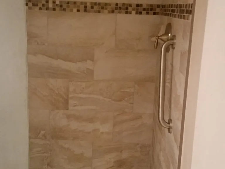 New walk-in shower