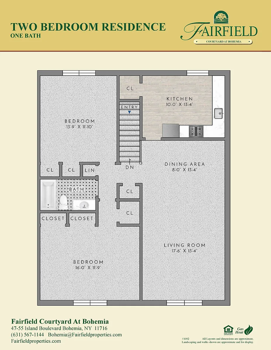 Floor plan Two Bedroom Upper