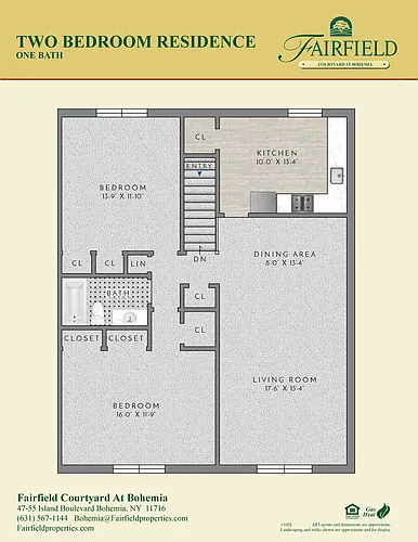 Floor plan Two Bedroom Upper