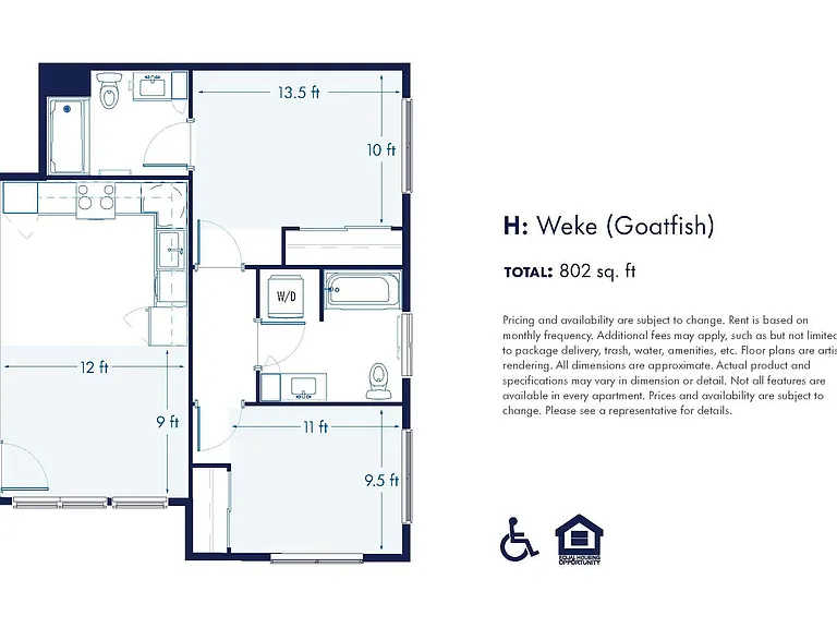Weke floor plan Kaulana Mahina