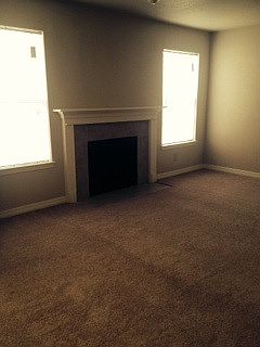 Cozy wood burning fireplace