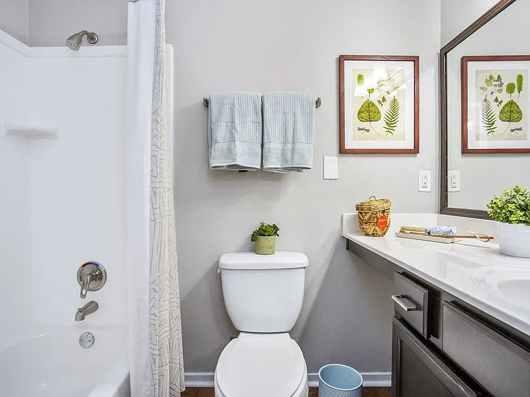 Well-appointed bathrooms are complete with garden soaking tubs.