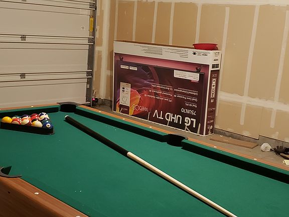 Garage - double car garage with pool table