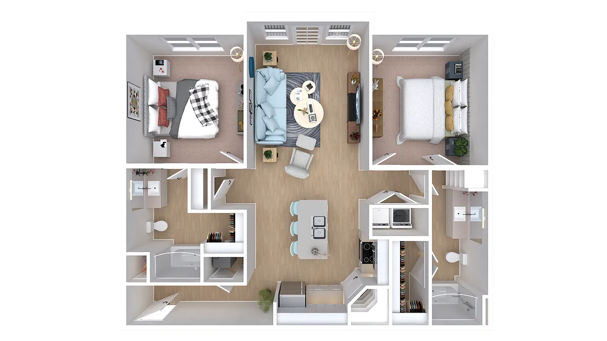 Floor plan Wasatch 2X2