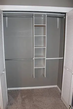 Closet with Closet organizer