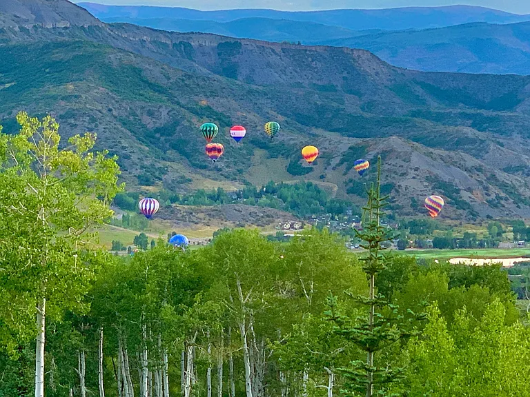 Annual Balloon Festival viewed from the deck
