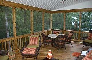 Large Screen Porch overlooking private backyard