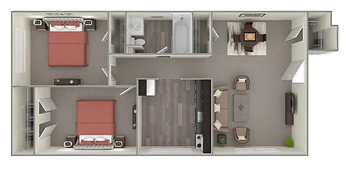 Floor plan Two Bedroom