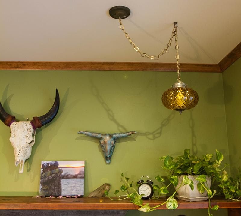 Built in shelves around fireplace