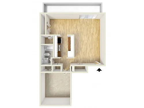 Floor plan 1 Bedroom