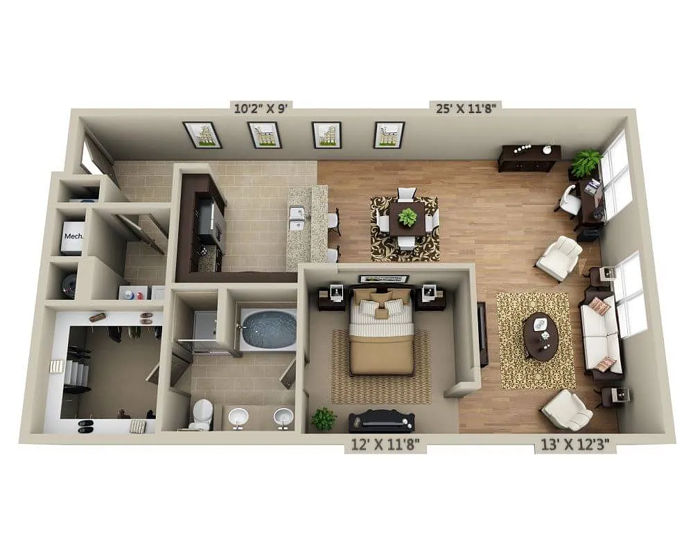 Floor plan Plan D (A1F)