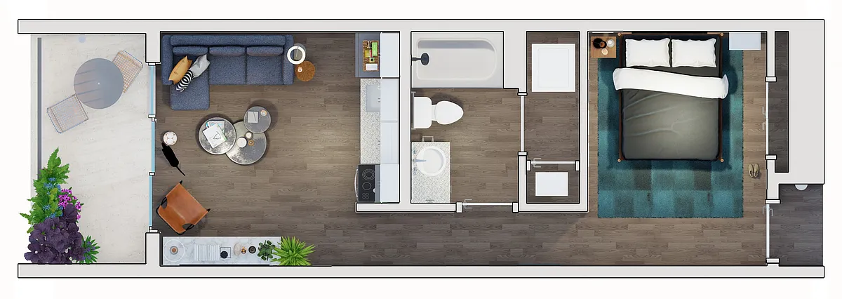 Floor plan Building 3: S3-B | Studio Plus