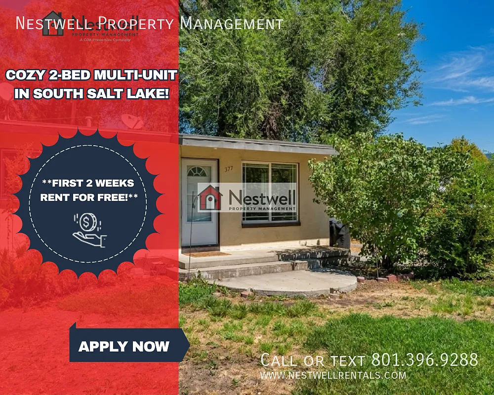 First 2 weeks rent free!-Cozy 2-bed Multi-Unit in South Salt Lake! — Photo 1